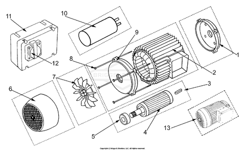 Part Location Diagram of 102572GS Briggs and Stratton Flange alternator